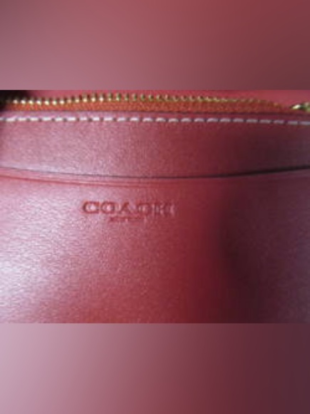 COACH Red and Tan Heart Print Slim Card Case In Signature Canvas Style CF281 - Picture 10 of 13